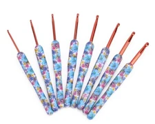 8pcs Soft Pottery Crochet Hooks Knitting Needles 2.5mm-6mm Crochet Hook Knit