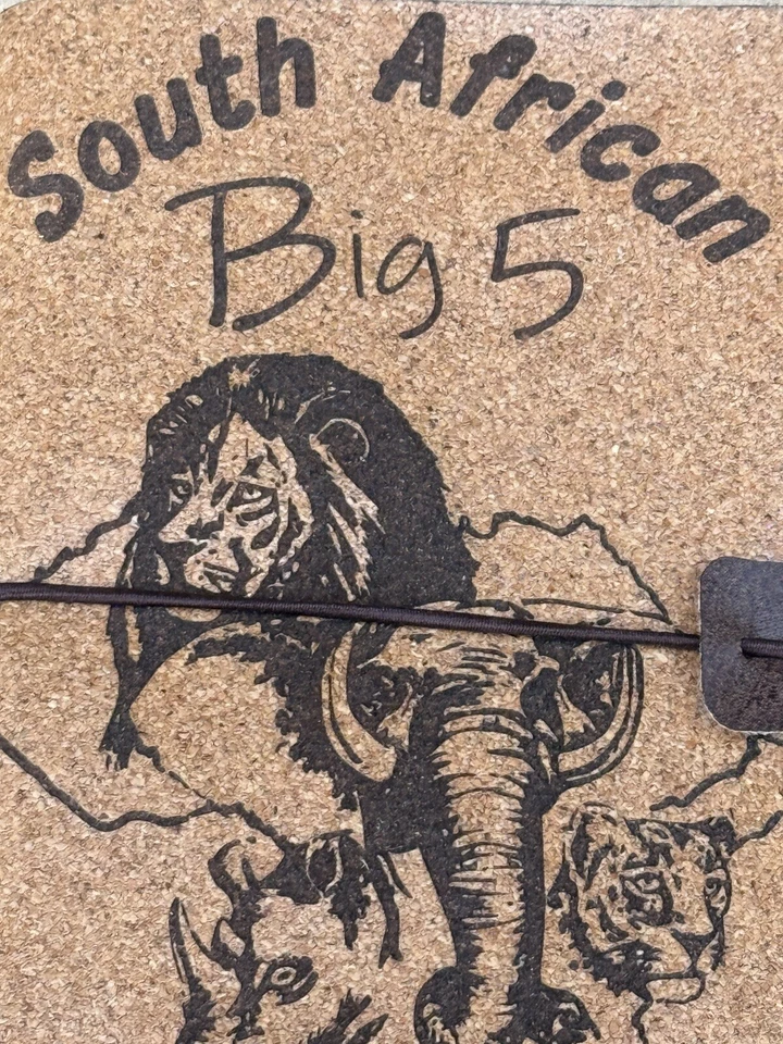 South African Big 5 Cork Canvas Journal Made In Cape Town 7.75" x 4.5" - New! - Image 2 of 4