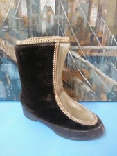 VTG WOMENS SNOWLAND WINTER BOOTS BROWN-TAN FAUX FUR SZ 7 VGUG