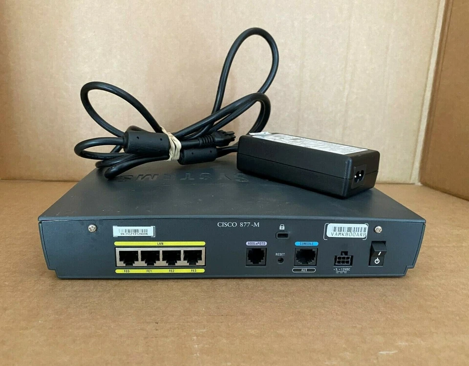 Cisco 877-M with UK PSU Cisco 877 Annex M Cisco 877-M-K9 Router (Inc VAT) - Image 2 of 4