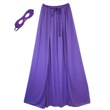 39" Adult/Teen Purple Superhero Cape & Mask Costume Set ~ HALLOWEEN COSTUME
