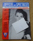 OFFICIEL SPECTACLES ,1962 French magazine ,cover AUDREY HEPBURN ,JOHNNY HALLYDAY