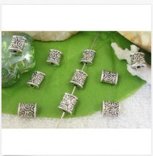 160pcs Tibetan silver spiral square spacer beads For Jewelry Making