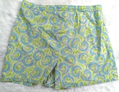 Lilly Pulitzer Leapin Lizards Print Shorts Gecko Size Large