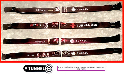 (2,49 /Stück) 4 Original TUNNEL Bänder mit Verschluß: DIMITRIK+SEFA+MISH +RØZA++