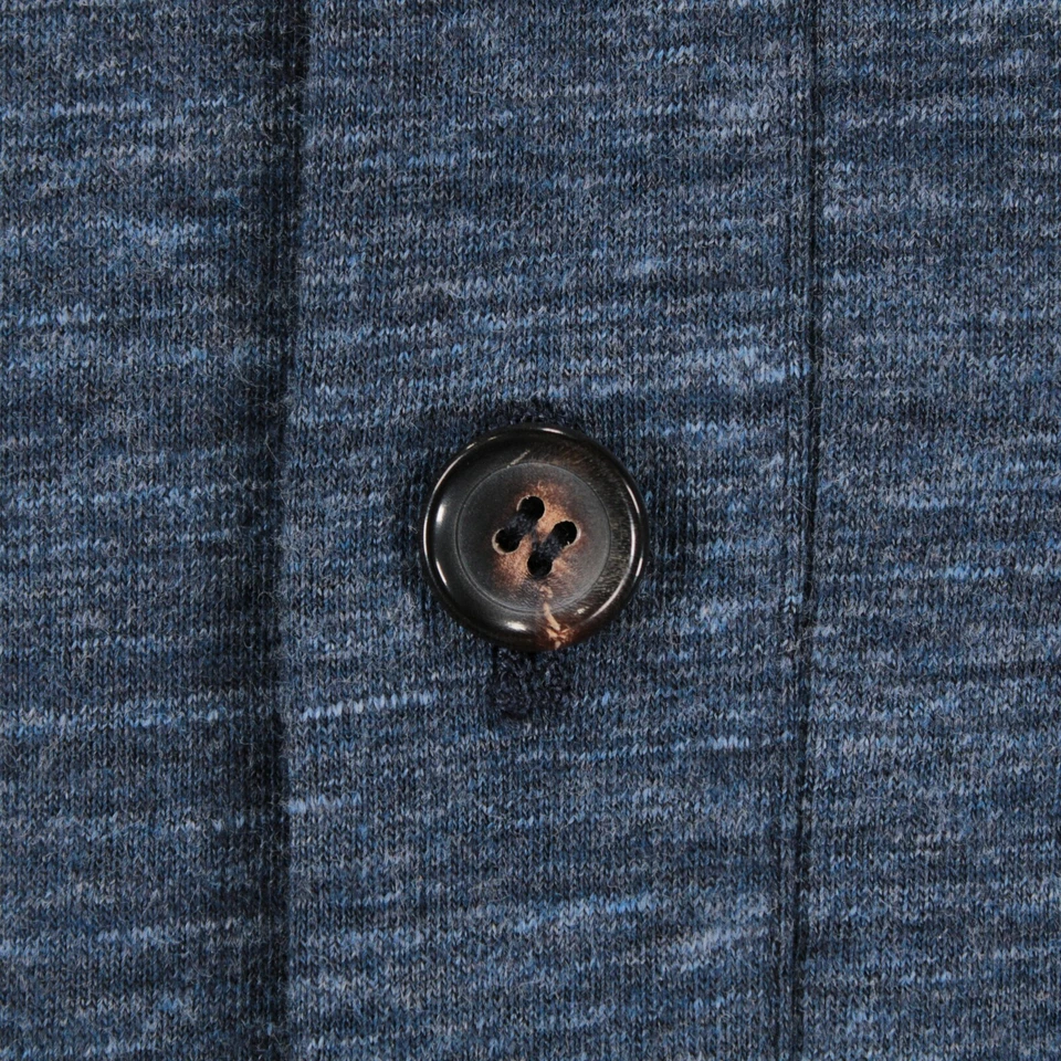 Sobrecamisa Luciano Barbera Nueva con Etiquetas Mezcla Algodón/Nylon Talla 50 EE. UU. 40 Azul/Gris Melange Foto 2 de 4