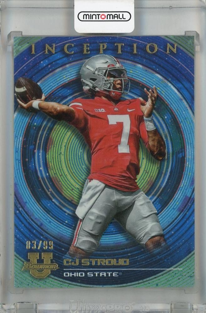 2022-23 Topps Bowman University Inception Cj Stroud Blue 88 83/99 Ohio State