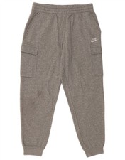 NIKE Boys Cargo Tracksuit Trousers Joggers 13-14 Years XL Grey Flecked BL20