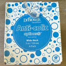 Dr. Brown's Natural Flow Anti-Colic Options Wide-Neck 5oz 4-Pack Bottle Set