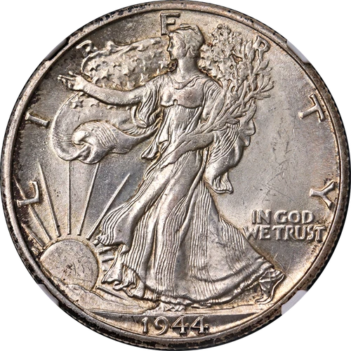 1944-D Walking Liberty Half NGC MS64 Nice Eye Appeal Strong Strike