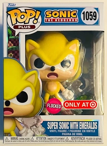 Funko Pop! Super Sonic the Hedgehog w/ Emeralds #1059 (Flocked Target Exclusive)