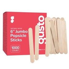 1000 Count 6-Inch Jumbo Wooden Multi-Purpose Popsicle Sticks for Crafts