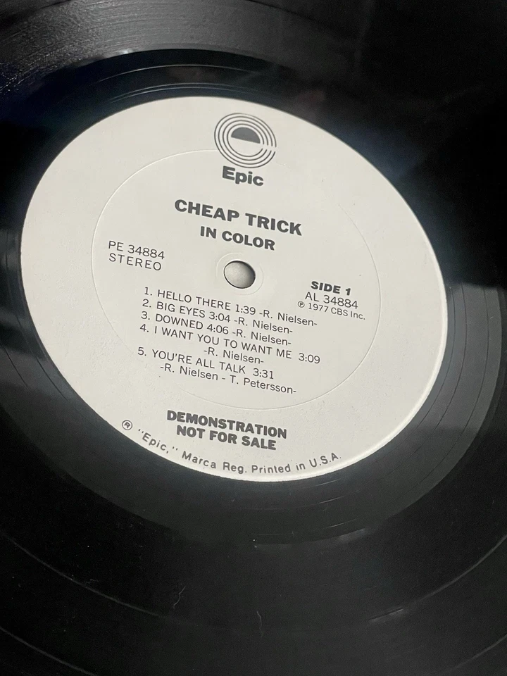 Cheap Trick Orig. 1977  Vinyl Promo LP Record “In Color” Epic PE 34884 Gatefold - Image 3 of 4