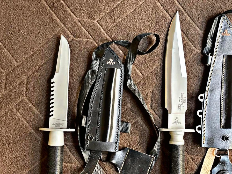 Cuchillo Bowie Arnold Schwarzenegger hecho a mano Jack Crain LLS Hunter & Predator Foto 2 de 4