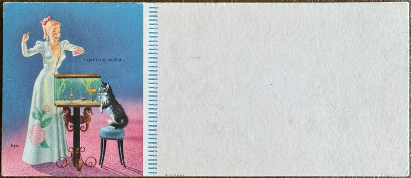 Disney's Bill Layne "Tempting Morsel" - risque PIN-UP Advertising Ink Blotter
