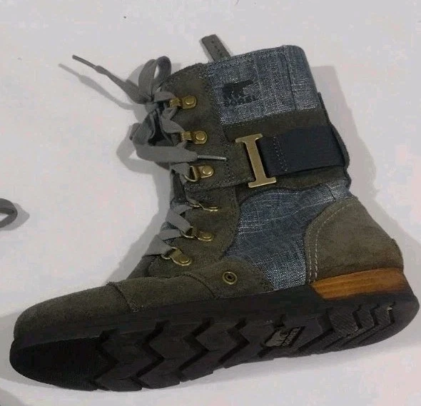 sorel pdx quarry 1964 lace joan of arc wedge booties suede boots