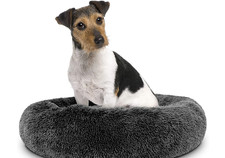Dog Bed Donut Soft Large Plush Cat Beds Washable For Calming Pet Anti Anxiety