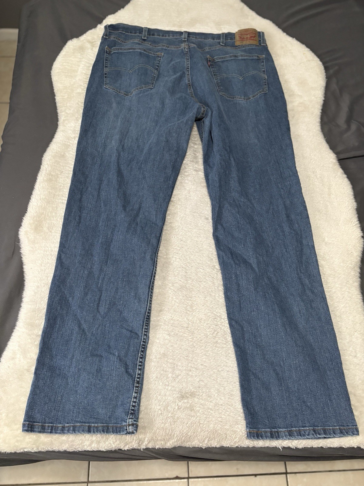Levis 559 Mens Relaxed Straight Leg Blue Denim Jeans Size 42x35 Pants thumbnail 3