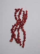 Red Jasper Type Beads - Assorted Shapes, Sizes - Two Strands Of Beads