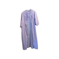 Vintage Collections Etc. House Coat Dress Small Casual Lounge Lightweight Purple