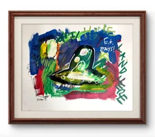 Original Art Zone 8 14x11 Bold Color Modern Abstract Art on Paper