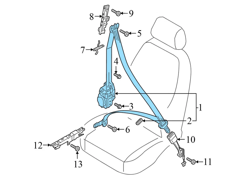 2019-2020 AUDI A6 - Front Right Seatbelt / SEAT BELT Retractor 4K5857706 - Image 3 of 4