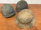 3 Old Army Military Steel Helmets WW2 Vietnam? JD
