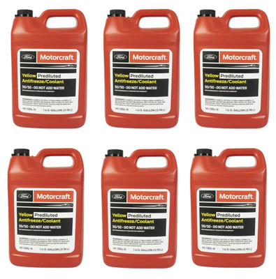 6 Gallon Engine Coolant Antifreeze Motorcraft Yellow Pre diluted for FORD