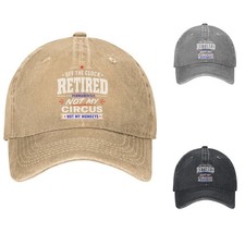 Funny Retired Slogan Vintage Style Cotton Dad Hat Adjustable Baseball Cap