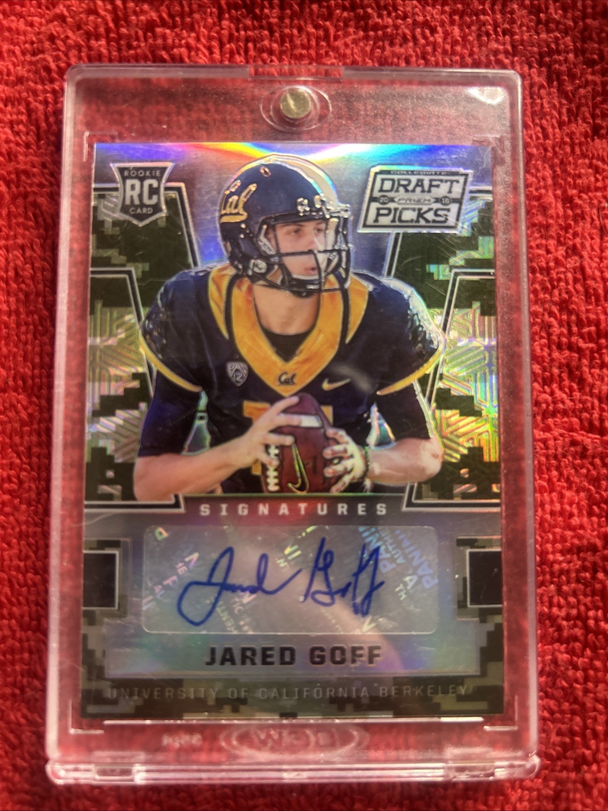 Jared Goff Panini Prizm Collegiate Draft Picks #102 Autograph