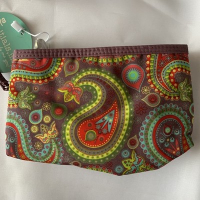 Initials,  Inc. Sugarplum Paisley Day 2 Night Clutch 2 Compartments Wrist Strap