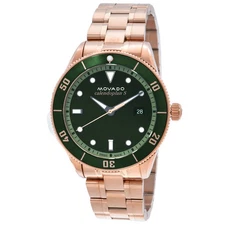 Movado 3650186 Heritage Green Dial 43 mm Men's Watch New