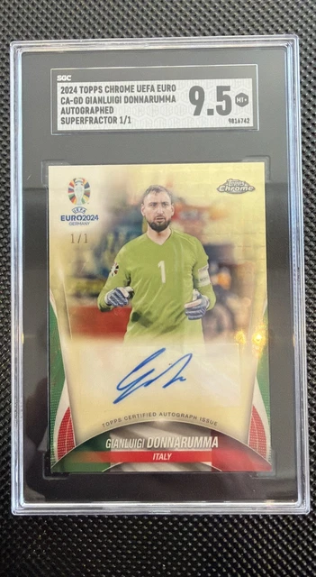 2024 Topps Chrome UEFA Euro Gianluigi Donnarumma CA-GD Superfractor Auto 1/1