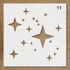 Star Shapes Design Wall Art Reusable Plastic Stencil - StencilAir