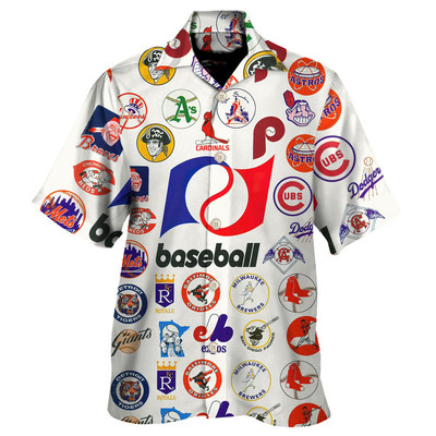 Baseball League Retro Hawaiian Shirt
