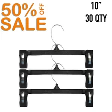 Black Clothes Hangers 10" For Pants - Lot of 30  SALE 50% OFF (IT#52)