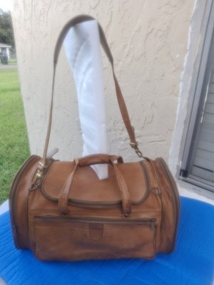 Hartmann Leather Duffle Bag Travel Carry On Luggage 20”