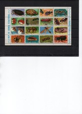 GUINEE EQUAT. 1978 feuillet de 16 timbres insectes