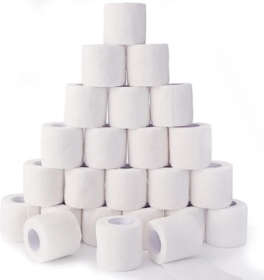 White Self Adhesive Banda, 2 Inch Medical Wrap Self Adherent Wrap