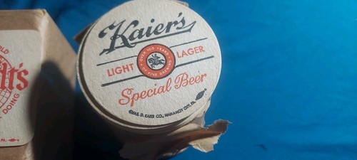 Lot of 1960's Kaier's Beer, Pennsylvania Vintage Coasters