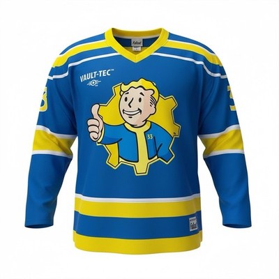 Fallout Vault Boy Hockey Jersey BoxLunch Exclusive Size XSmall-New With Tags