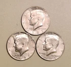 Lot of 3 KENNEDY Half Dollar Coins 50 Cents 1980 1981 1983 Philadelphia AU+/UNC