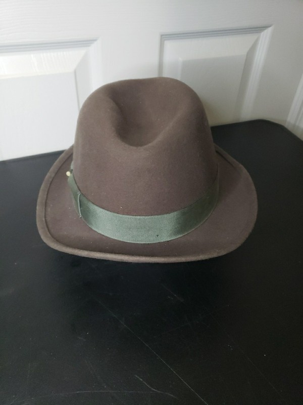 Brown Homburg Hat Size Small