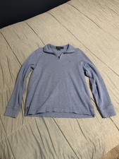 Polo Ralph Lauren Estate Rib Quarter Zip Pullover Sweater Blue Men  s Small