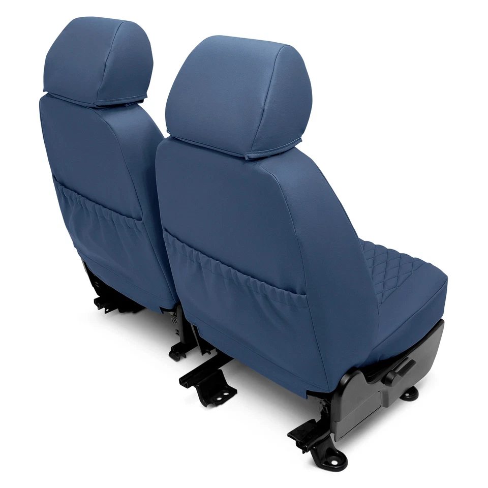 For Ram Dakota 11 CalTrend Diamond Quilted 1st Row Blue Custom Seat Covers Foto 4 de 4