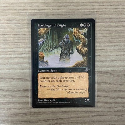 Harbinger of Night Magic: The Gathering Karte Mirage MTG 1996 Schwarz Kreatur