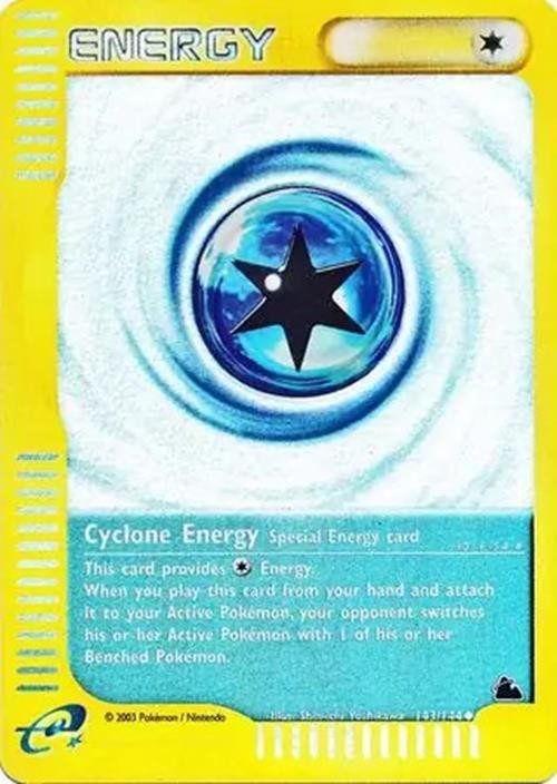 Cyclone Energy - 143/144 - Pokemon Skyridge Reverse Holo Rare Card MP