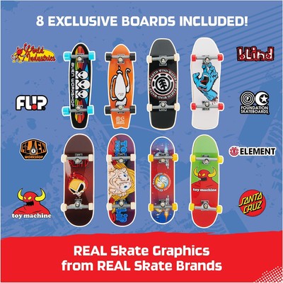 Tech Deck, 25th Anniversary 8-Pack Fingerboards with Exclusive