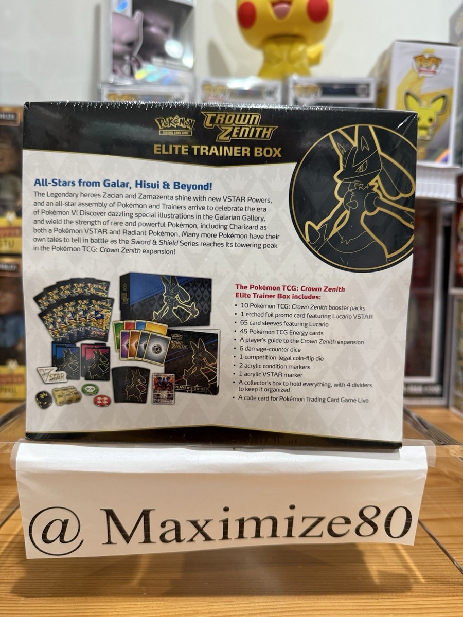CROWN ZENITHシュリンク付　エリートトトレーナーボックス Amazon.com: Pokemon TCG: Crown Zenith Elite Trainer Box