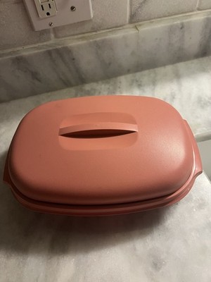 Vintage 3 Pc Tupperware Dish With Lid Microwave Steam Reheat 6 Cups 1.4 L